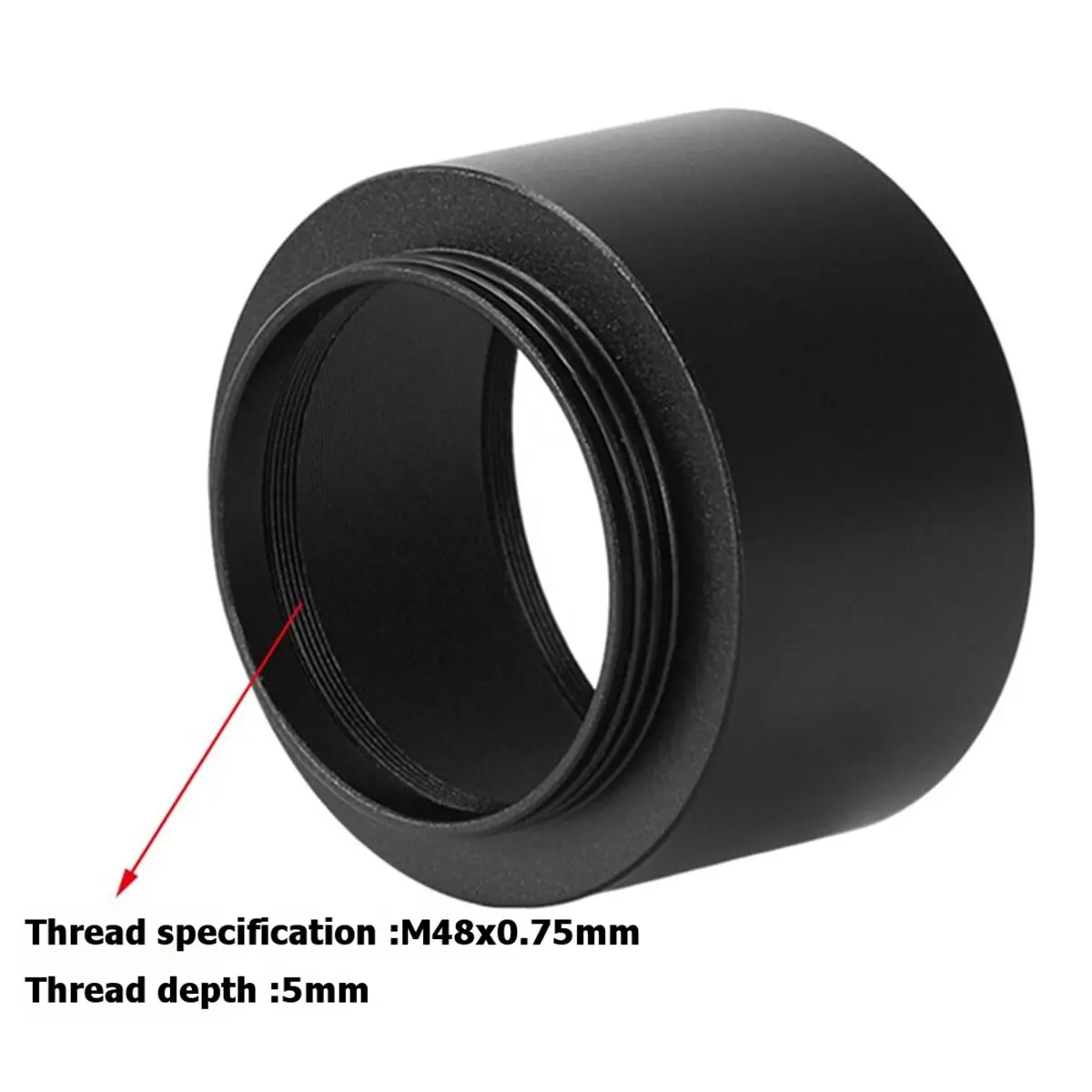 A40I Metal Lens Hood for Seestar S50 Astronomical Telescope Weatherproof Protective Light Hood Lens Protection Accessory