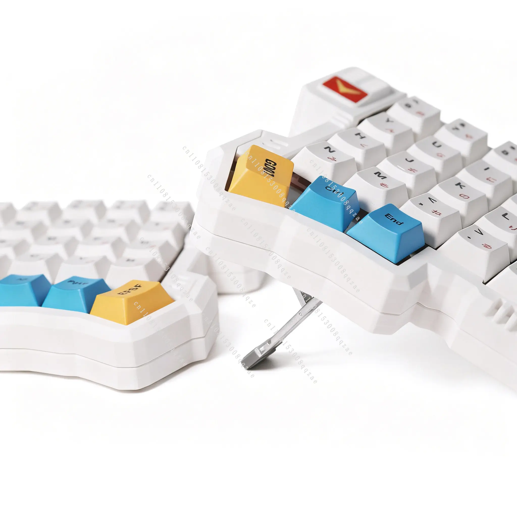 Ergonomic Wired Split Keyboard, Adjustable Tilt Bracket QMK/VIAL Customization