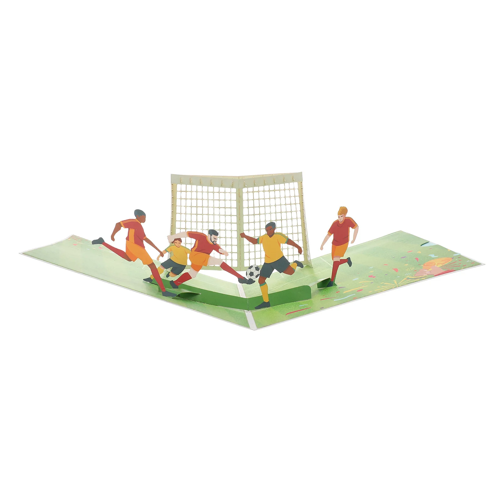 

Chic 3D Soccer Birthday Card Material Vibrant Design Ideal Greeting for Kids Adults Celebration Party Favor Gift