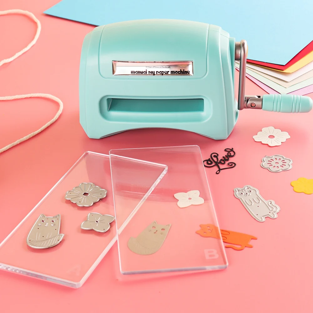 

AT21-Mini Manual Die Cutting Machine, Portable Die Cut And Embossing Machine For Card Making Scrapbooking Paper Crafting