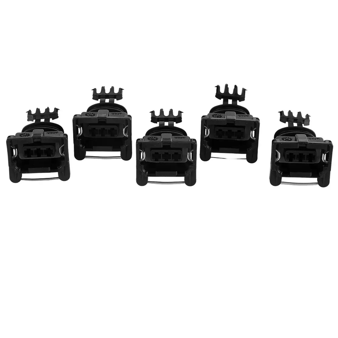 5pcs Fuel Injector Plug Connector Junior Power Timer Black fit for Bosch Jetronic EV1 Style Injectors