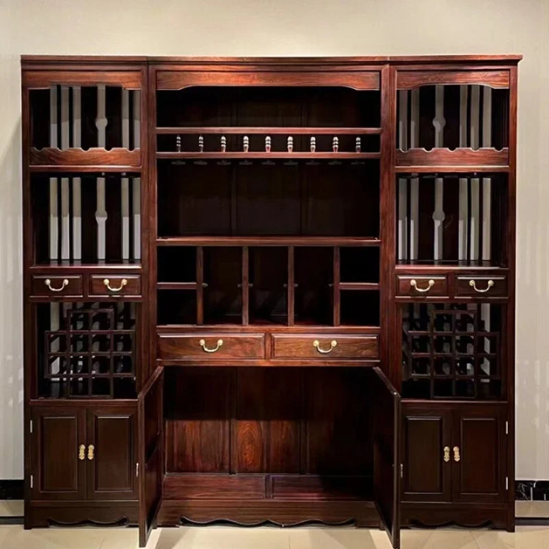 Mahogany East African rosewood scientific name Guyi Sumu New Chinese solid wood wine cabinet