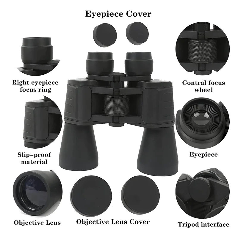 Powerful Telescope 20X50 Professional Night Vision Binoculars Waterproof Binoculars for Bird Watching Hunting Travel