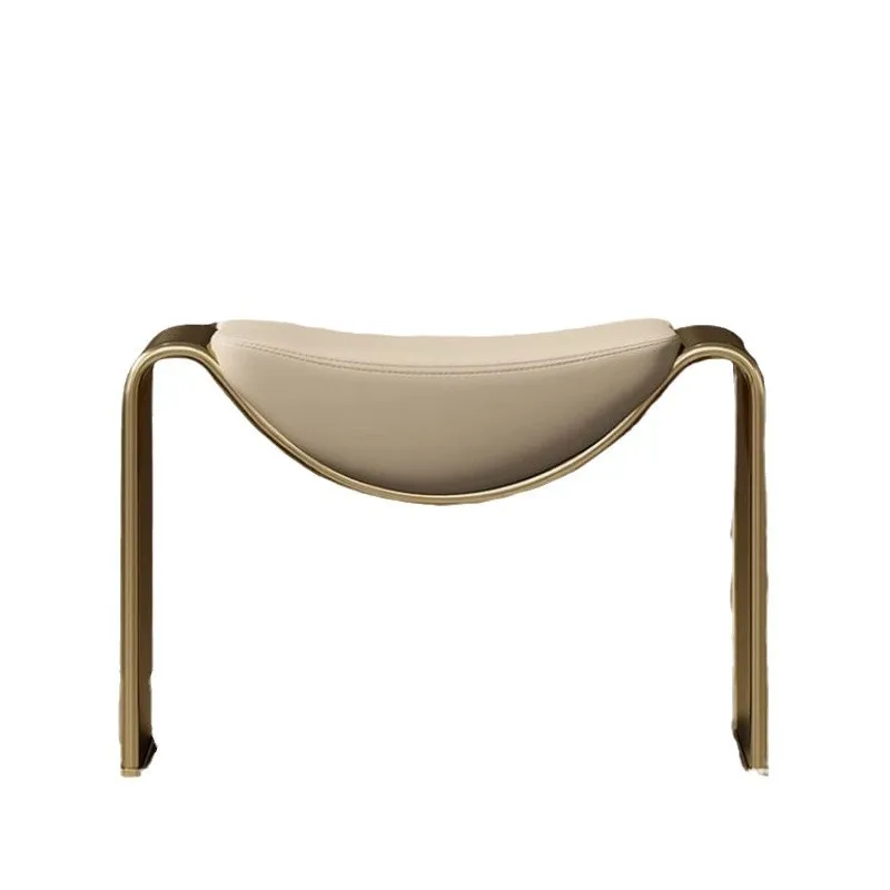 

Household entrance, wearing shoes at the door, wrought iron minimalist designer dressing chair, Italian light luxury