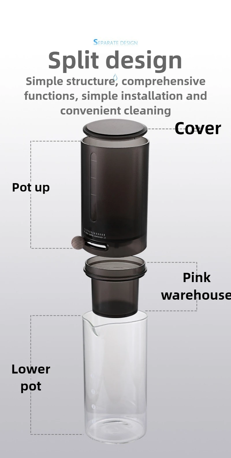 Кофейник с каплями льда, 101-500 мл, капельный фильтр, экстракционный горшок, коммерческая бытовая кофемашина для ручного заваривания, капсульная кофемашина