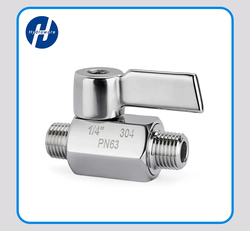 SS304 Edelstahl Mini-Kugelhahn | BSP/NPT Gewinde-Kompaktventil | Hochdruck-Durchflussregelung für Heimbrauerei & Flüssigkeitssysteme – Detail 6