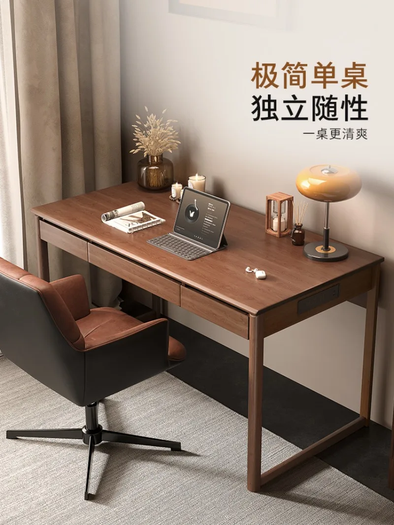 Solid wood desk bookshelf integrated study desk home dresser study table table workbench