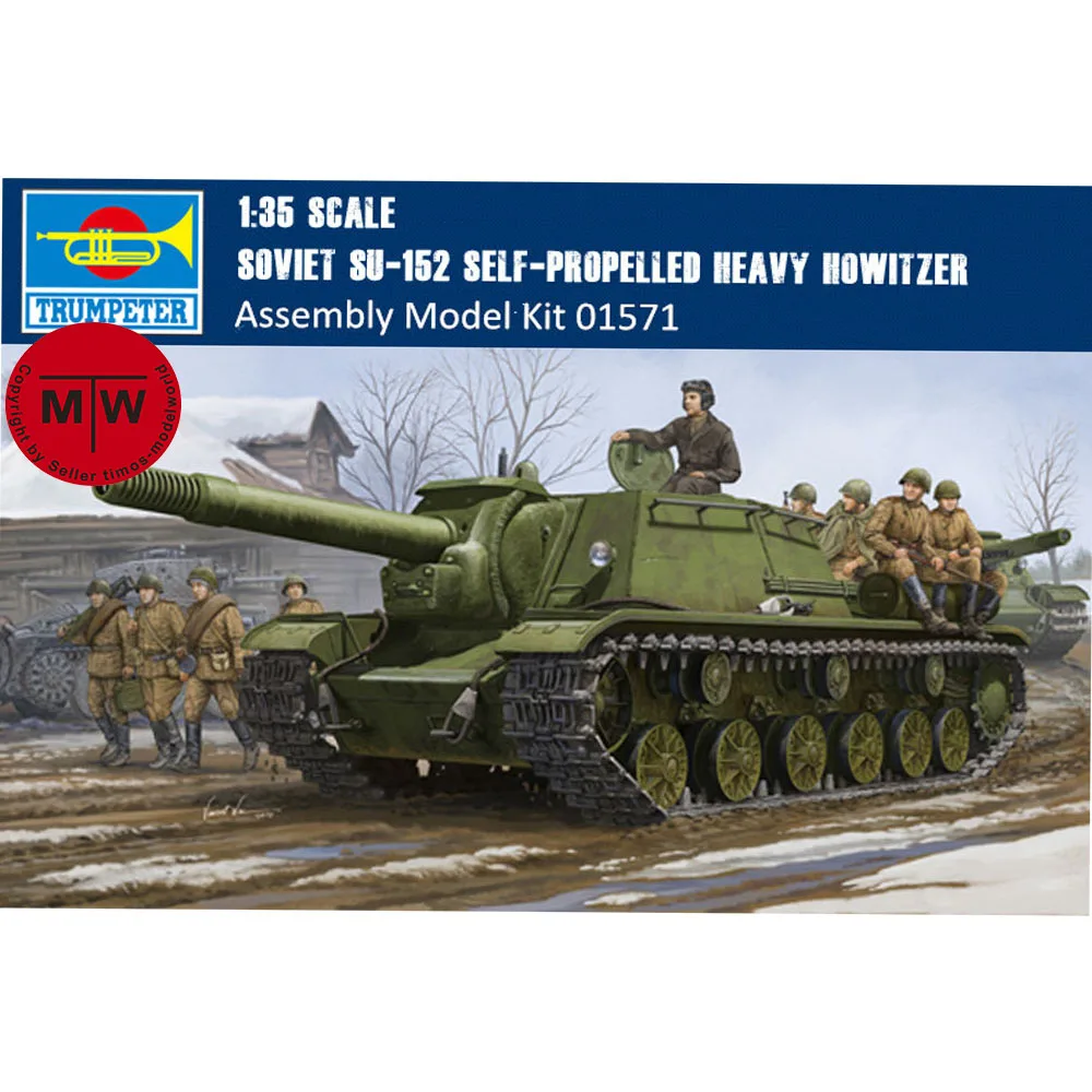 

Trumpeter 01571 1/35 Scale Soviet SU-152 Self-propelled Heavy Howitzer Military Assembly Model Kits