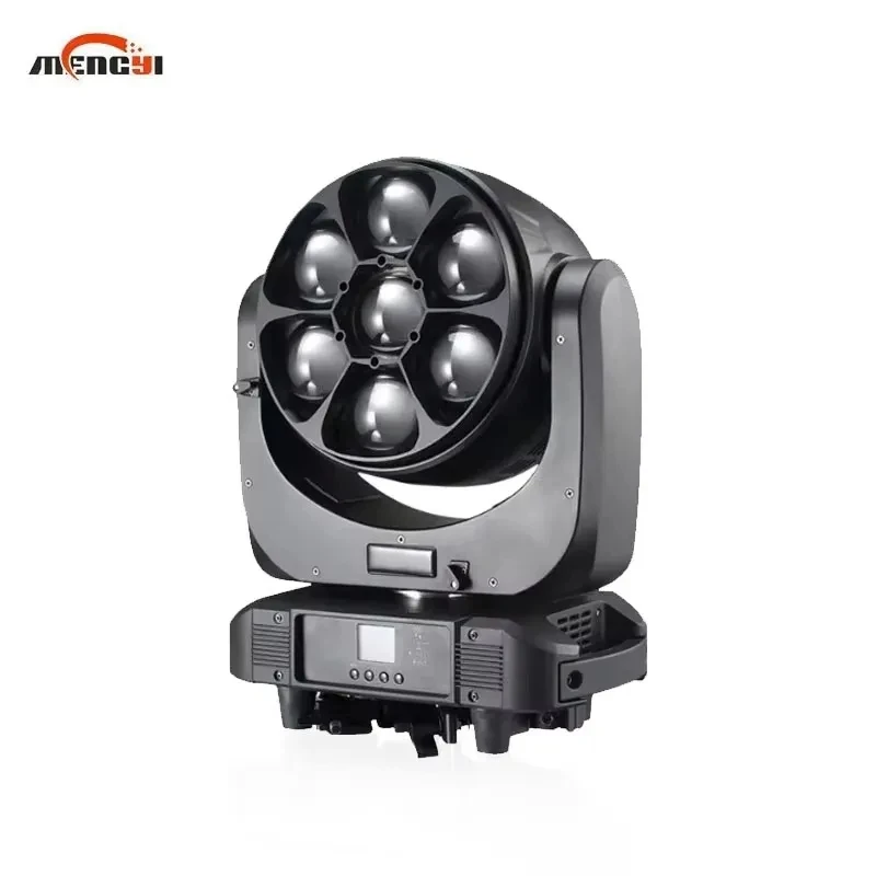 

7 Bee-Eyes 60w Shaking Head Lights Rotary Focus Dyeing Led Par Light Stage Wedding RGBW Beam Light