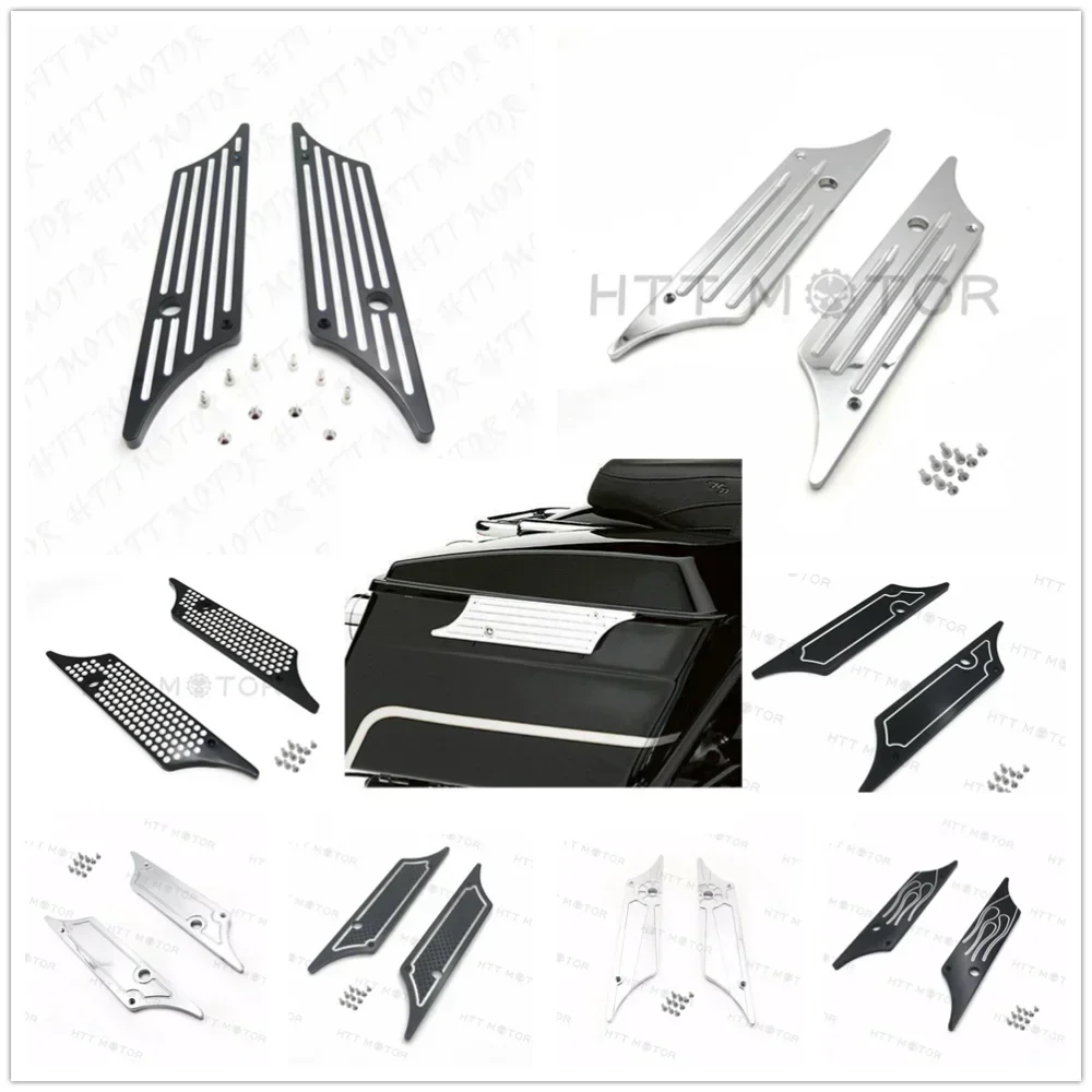 

Жесткая сумка с ЧПУ по краям мотоцикла, крышка защелки для Harley Touring, жесткие сумки 1993-2013 гг.