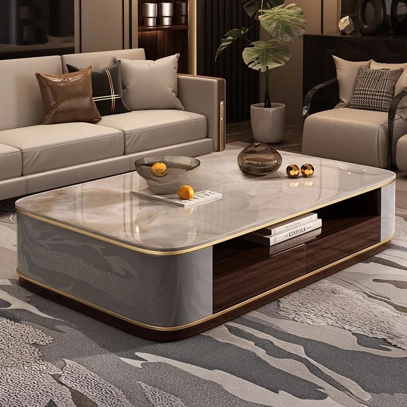 TTMarble Coffee Table Living Room Light Luxury High-end Large Board Tea Table High-end Coffee Table Household53