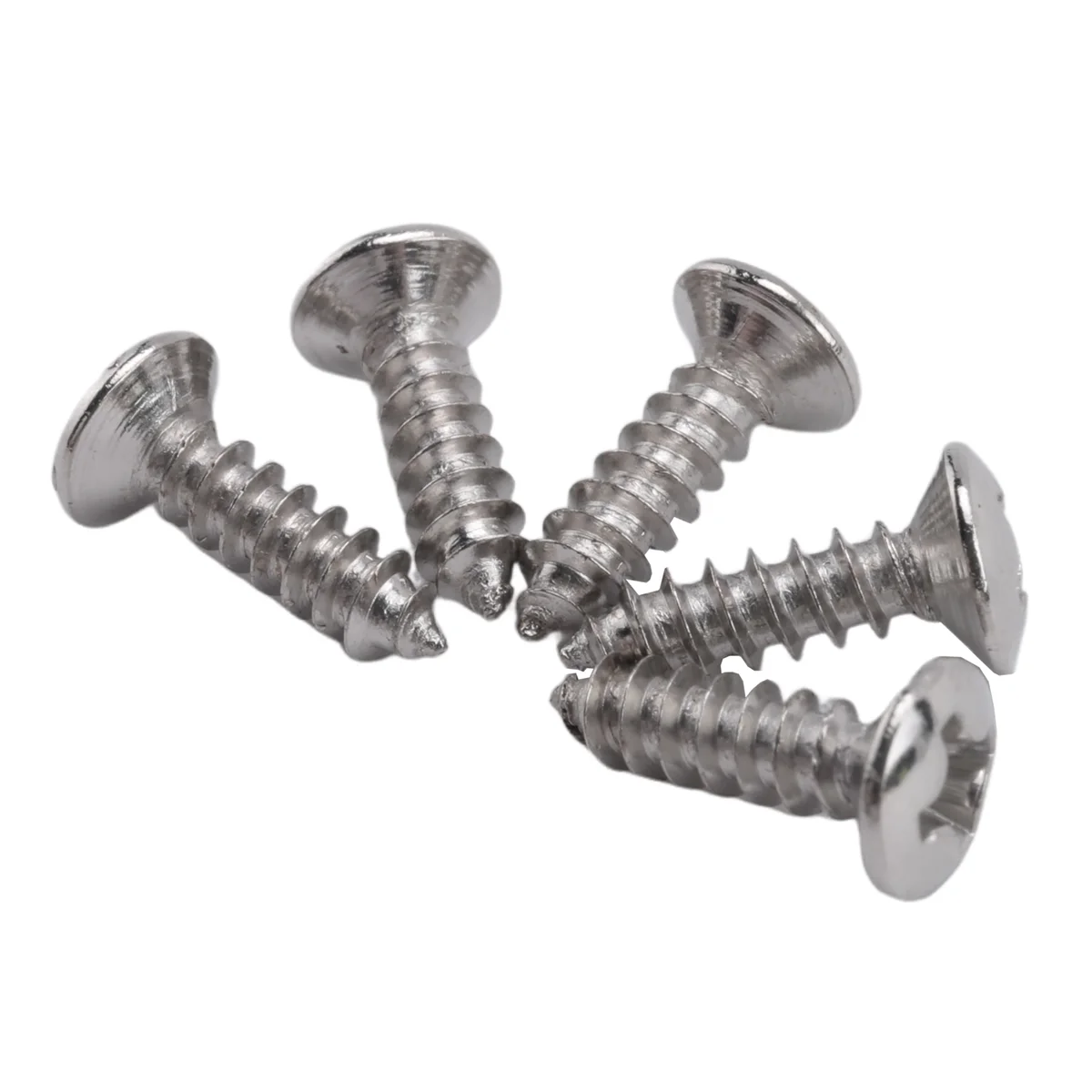 100 шт. винты для накладки для гитары и бас-гитары для Strat & Tele, серебристые