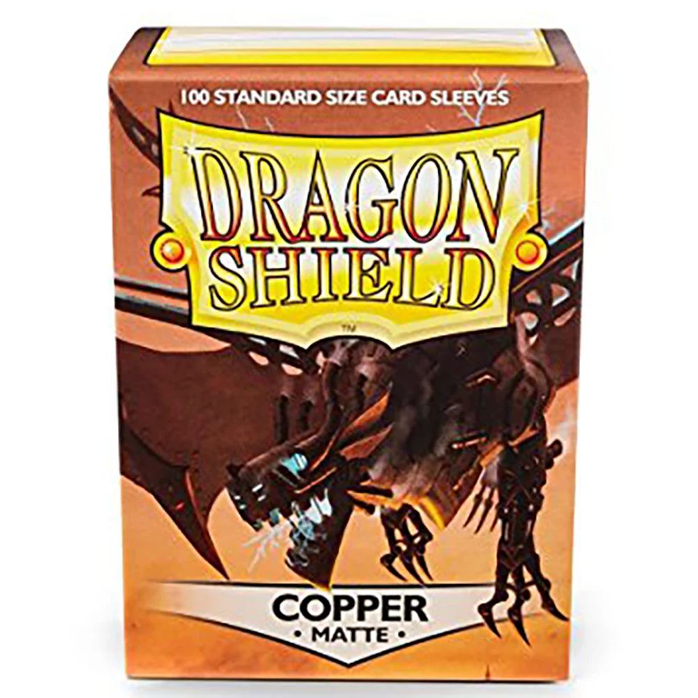 100 Standardgröße Dragon Shield Neue Hüllen 66 x 91 mm Kupferfarbene Mattierungskartenhüllen für MTG-Brettspielkartenhüllen