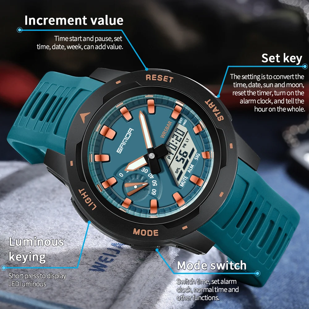 SANDA Men's Casual Sport Wrist - đánh giá và giá Seiko Watch Presage