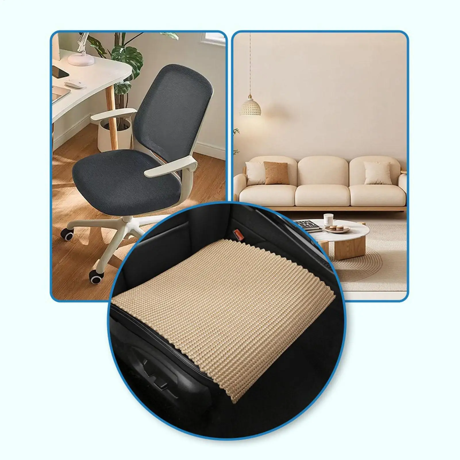 Cooling Seat Covers For Cars Cooling Seat Covers For Trucks Non Slip Protector Front Chair Pad Breathable For Men Baby - Image 4
