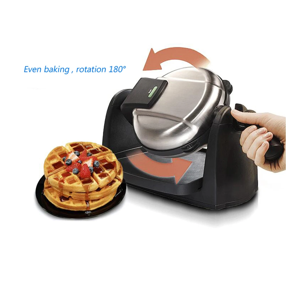 

Household Rotating Waffle Maker Multi-function Automatic Double Heating Rotating Muffin Baker Electrical Baking Pan