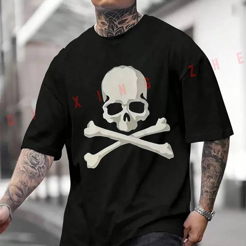 nova-moda-americana-camiseta-unissex-de-algodao-com-estampa-de-caveira-estilo-motoqueiro-casual-manga-curta-e-gola-redonda