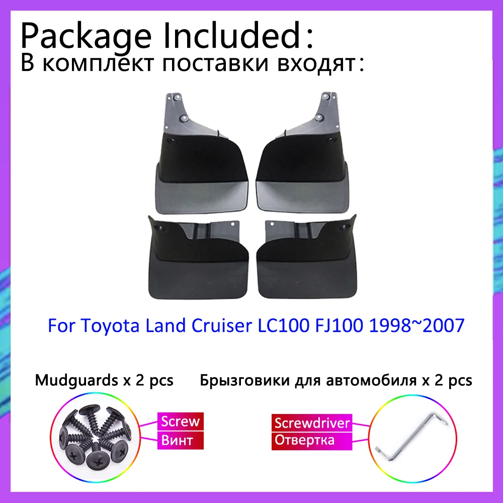 Parafanghi per Auto per Toyota Land Cruiser LC100 FJ100 J100 1999 ~ 2007 Lexus LX 470 paraspruzzi protezioni paraspruzzi parafango accessori Auto