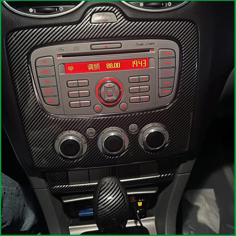 

Стайлинг автомобиля для Ford Focus Mk2 2009 2010 2011, декоративная крышка центральной панели управления, накладка, автозапчасти, аксессуары
