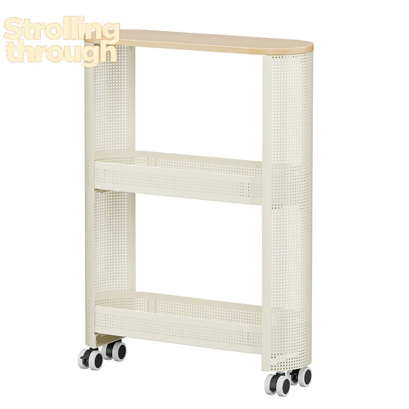 

Узкая тележка-стеллаж для гостиной и кухни, легко устанавливаемая, для хранения вещей