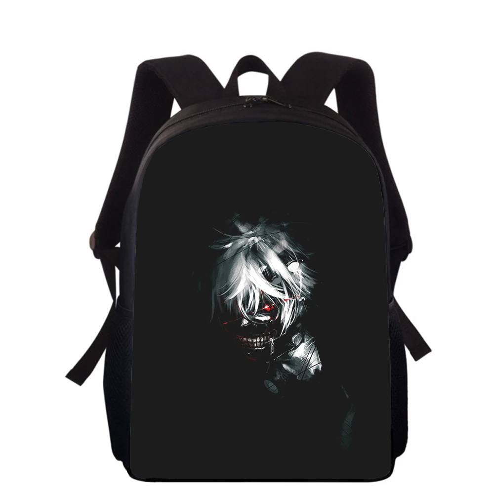 Mochila con estampado 3D de Anime Tokyo Ghouls para niños, mochilas escolares de primaria para niños y niñas, mochilas para libros escolares para estudiantes, 16"