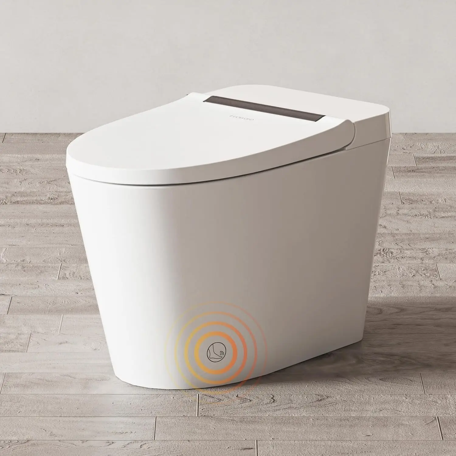 

One Piece Elongated Modern Toilet with Heated Seat, Pump-Assisted Auto Flush, Foot Sensor Operation, Blackout Flush