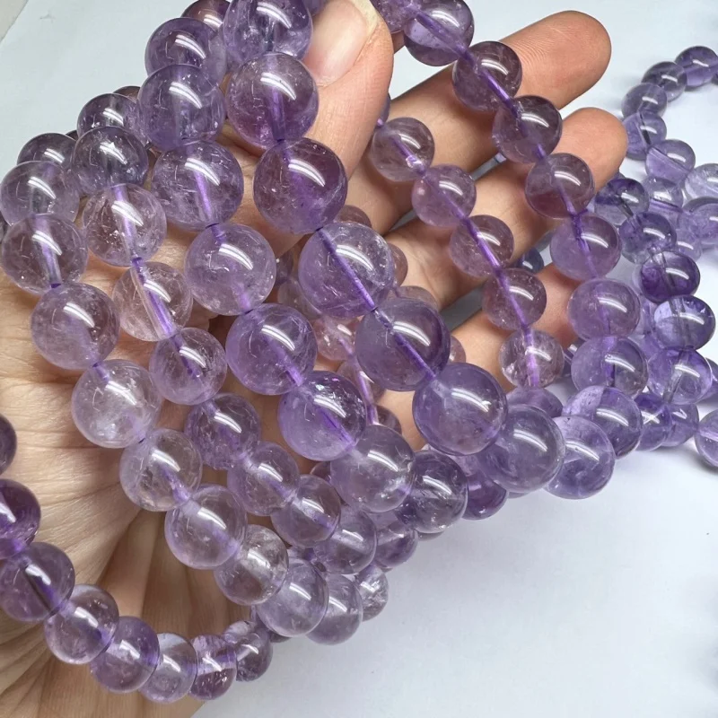 Factory Direct Sales Natural Lavender Mauve Jade Bracelet Lavander Amethyst Ornament