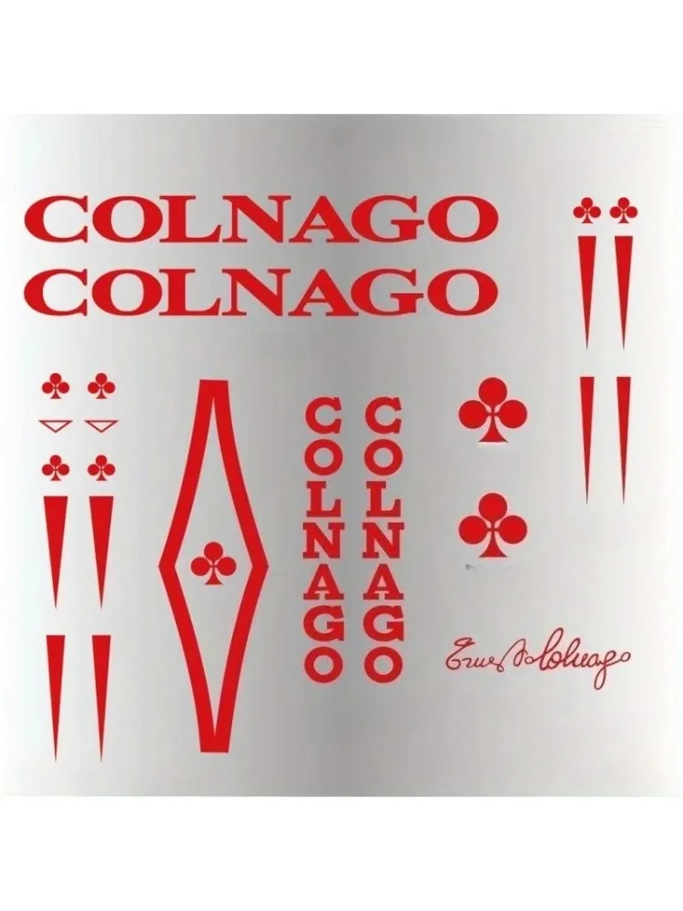 AliExpress "Vibrant Red Colnago" Sticker Set, Ideal for Bike Frames, Helmet Visors, Adding a Bold Cycling Vibe