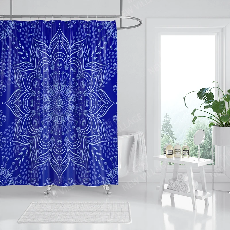 Mandala Waterproof fabric shower curtains Bathroom curtain accessories Bath curtain 180x200cm 240*200cm boho decoration vintage