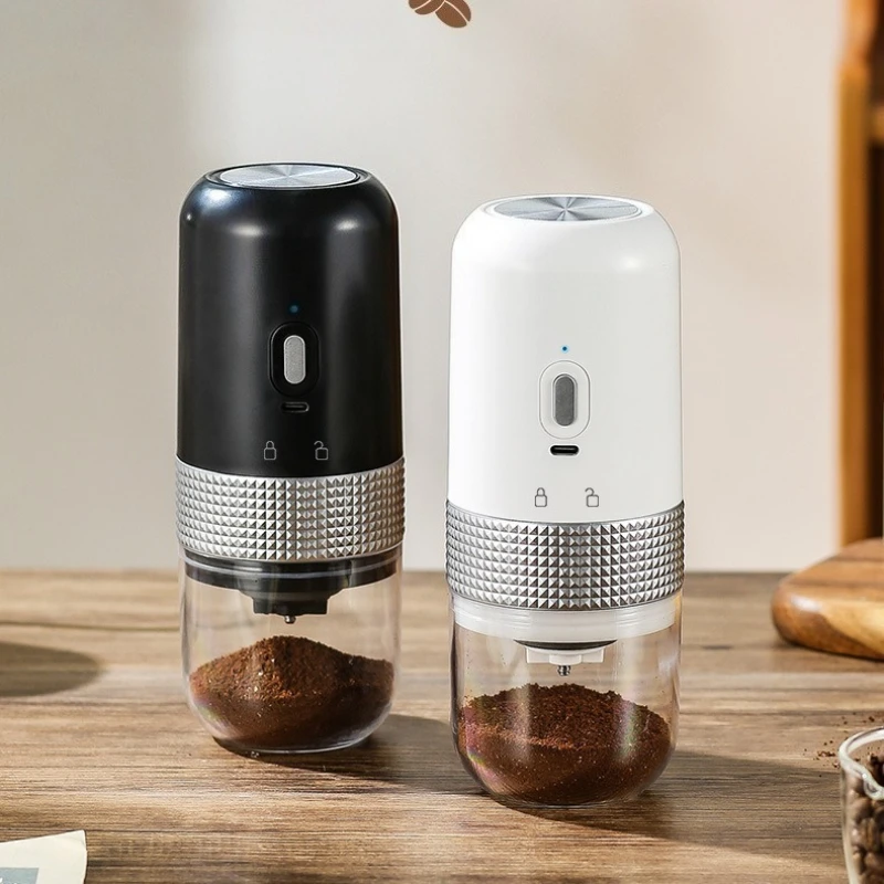 25 기어 전기 커피 콩 그라인더 TYPEC USB 충전 세라믹 연삭 코어 1500mAh 커피 기계 충전식 커피 그라인더