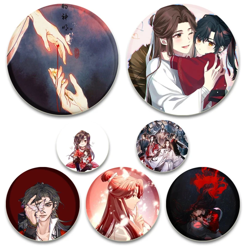 أنيمي السماء الرسمية نعمة دبابيس الكرتون شارة معدنية لحقيبة الظهر الملابس مجوهرات اكسسوارات هوا تشنغ/شي ليان دبابيس #1