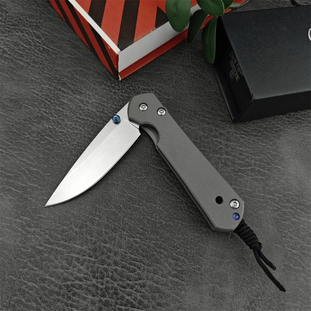 Pocket Folding Knife High Hardness Tactical Knife D2 Blade Titanium Alloy Handle Hunting Camping Multifunction Military Knife