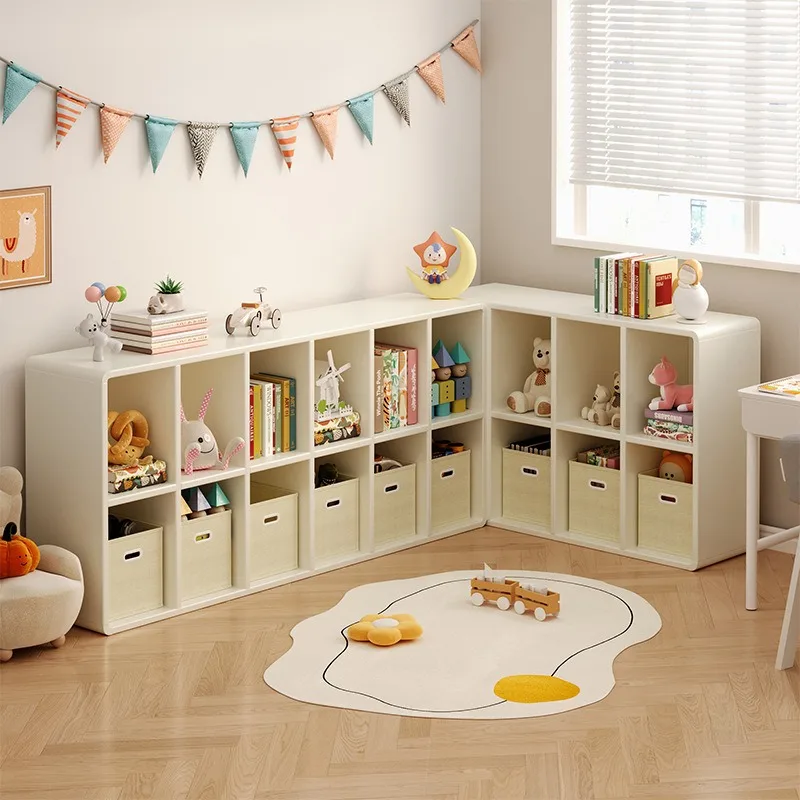 Solid wood bookcase, student bookshelf floor shelf
