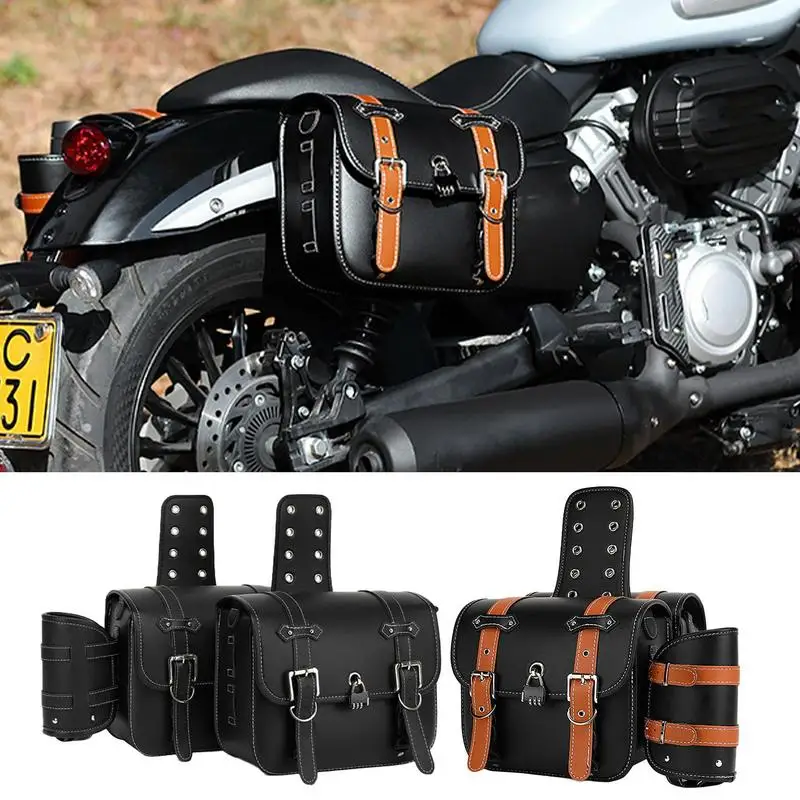 

Motorcycle Side Tool Bag Saddle Bag Waterproof Side Toolbags Quick Release Buckles Riding Accessories 1 Pair Luggage Bags