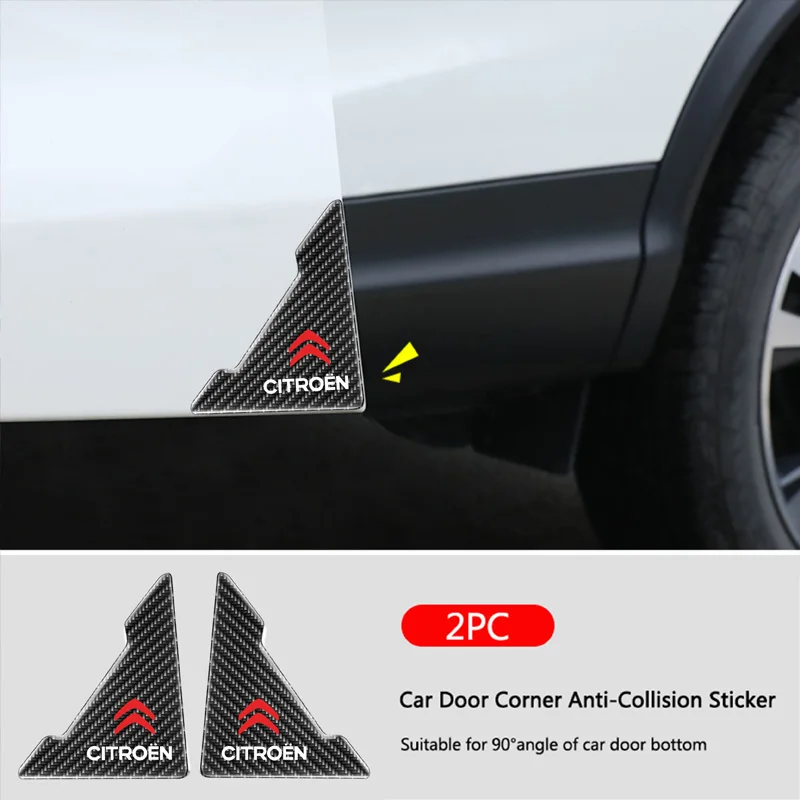 

2Pcs Carbon Fibre Car Door Corner Stickers Anti-collision Scratch Sticker For Citroen C5X C6 DS C3-XR C4L C4 C1 C5 VTS C-ELYSEE