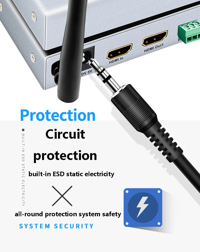 Dtech 1080p HDMI WiFi Wireless Extender 500m Transmisi Satu-ke-multi HDMI Wireless Extender Dengan IR