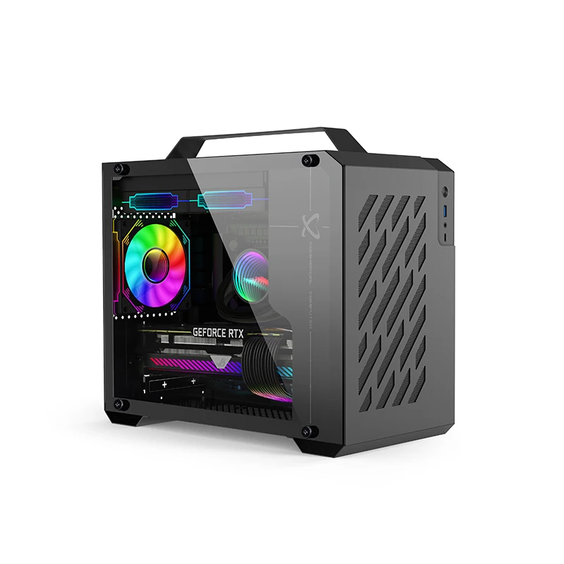 

X-GAMERX X200 desktop portable side-lit MATX mini laptop compact case can accommodate 240 water cooling system