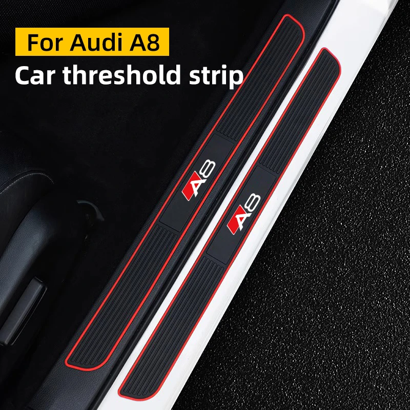 

For Audi A8 Car Door Sill Anti Scratch Trunk Protection Silicone Decorative Threshold Strip