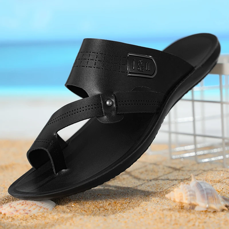 Sandalias de verano para hombre con diseño transpirable y soporte cómodo para el arco del pie, ideales para caminatas por la playa, relajarse junto a la piscina o para uso casual al aire libre.