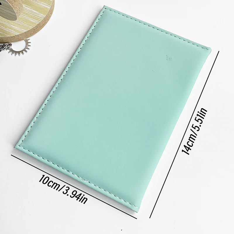 Green Passport Protective Cover for Women Men Pu Leather Material Waterproof Document Ticket Folder Passport Clip Holder Case