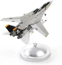 F-14A Tomcat 1/100 Metal Airplane Model Kits with Stand VF-84 Jolly Rogers DieCast Alloy Fighter Model Jet Replica Pre-Build Mil