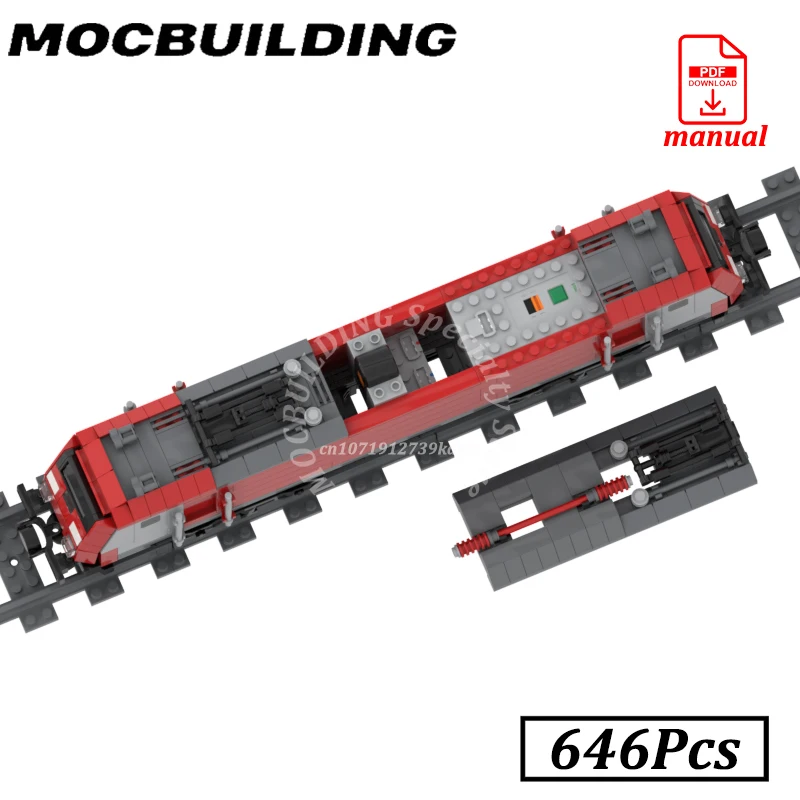 RC Locomotive Remote Control DB Train Model Railway Accessories Display MOC Building Blocks Brick Toys Construction
