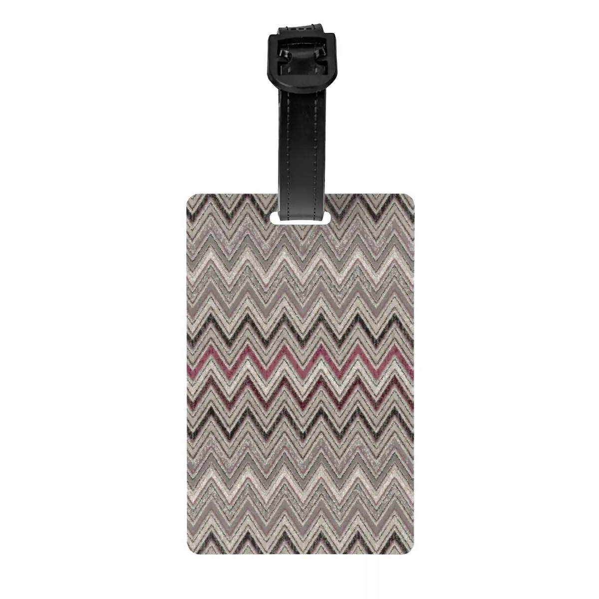 

Bohemian Zig Zag Chevron Luggage Tags for Suitcases Zigzag Chic Geometric Privacy Cover ID Label