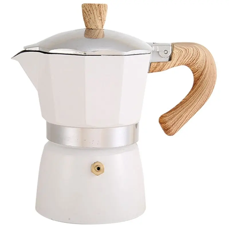A20I 300Ml Vintage Wooden Handle Espresso Maker Moka Pot Classic Italian Cafe Tools Kitchen Cafe Accessories
