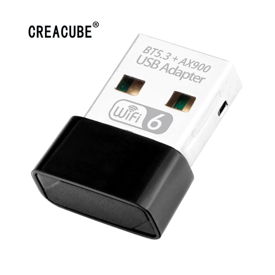 CREACUBE AX900M Wifi6 USB Wifi Adapter 2.4G&5G Dual Band Wireless Wifi Receiver USB Bluetooth-Compatibe5.3 Adapter 2 in 1 For PC