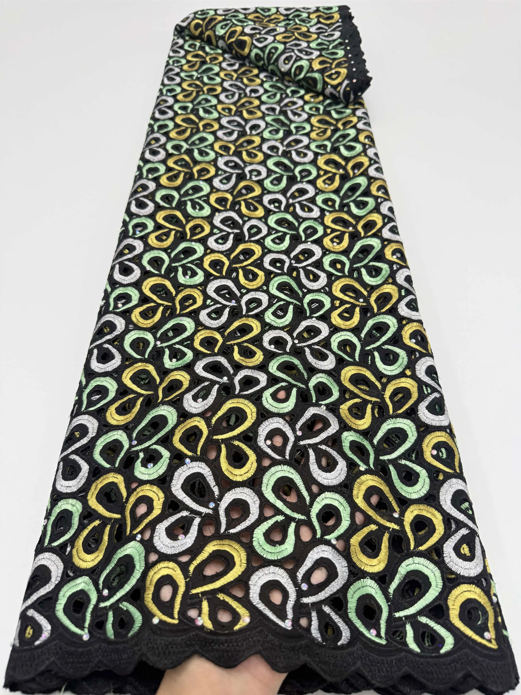 Multicolor Austria Lace Best Quality African inspired Fabric Original Cotton 100% Fashion Sewing Garment Swiss Cloth