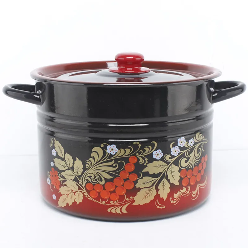 

Soup Pot Enamel Enamel Storage Rice Bucket Plus High-burning Pot Multi-purpose Moisture-proof Large-capacity Thickened Soup Pot