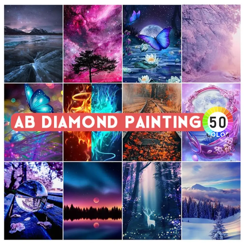 Ab Drill: La Mejor Opción para Pintura de Diamantes DIY con Diseño de Paisaje Estrellado y Mariposa