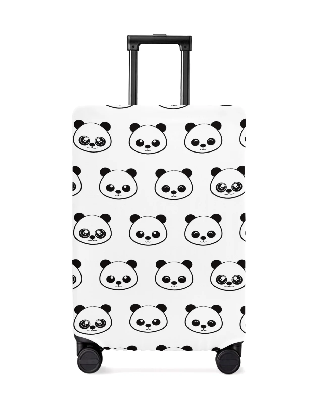 Cartoon Panda Expression Travel Luggage Protective Cover for Travel Accessories Suitcase Elastic Dust Case Protect Sleeve