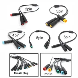 M8 Y Splitter E-bike 40cm Cable 2Pin 3Pin 4Pin 5Pin 6Pin 1 Male to 2 Female Electric Bicycle Plug for Brake Signal Sensor